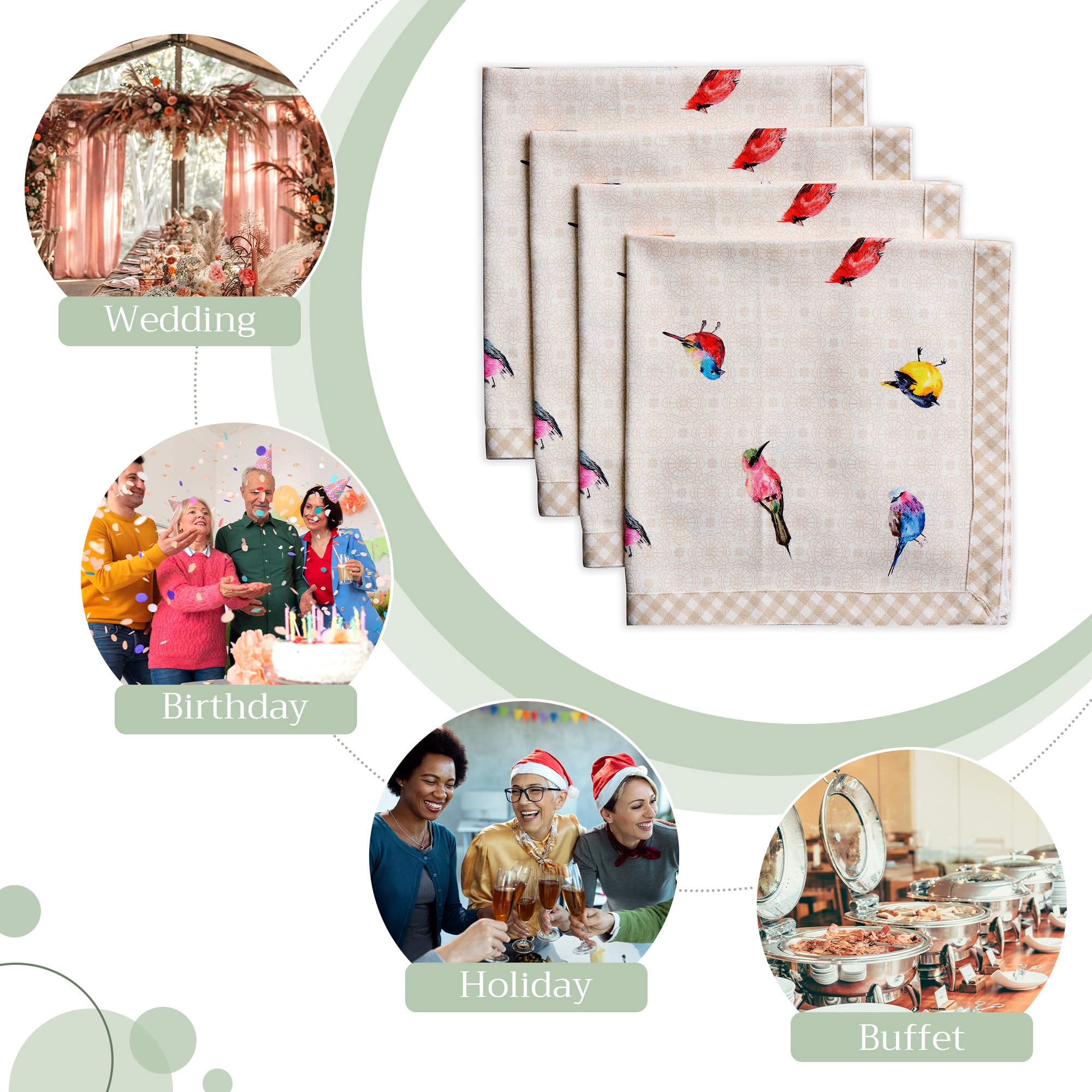 Maison d'Hermine Spring/Summer napkins pair with table linens for a complete look.