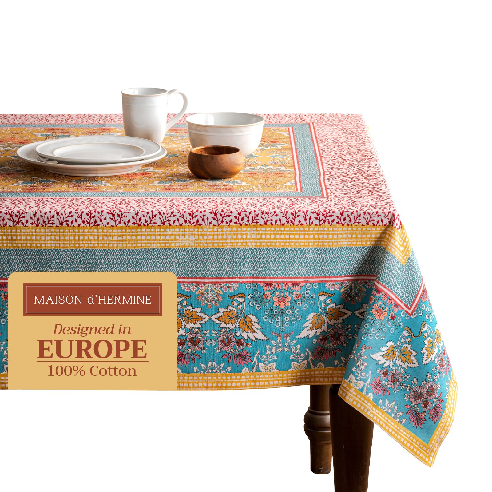 Maison d' Hermine tablecloth 60x90 rectangle in 100% cotton for everyday dining