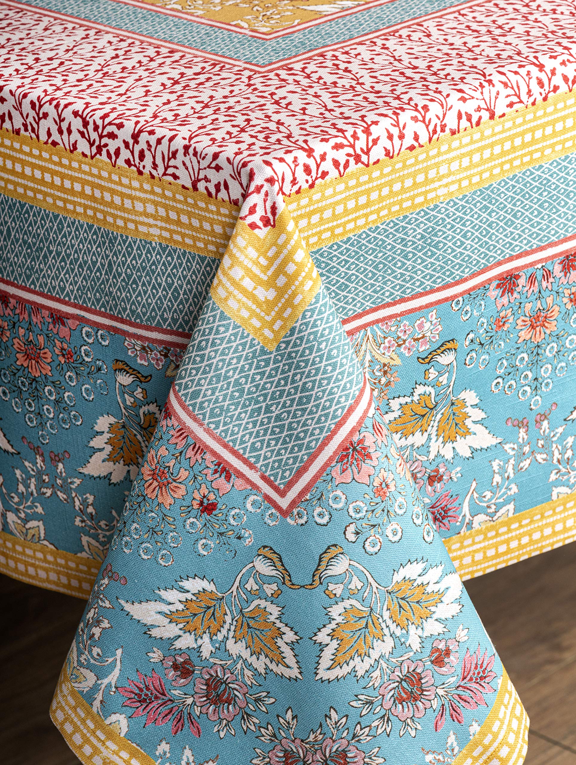 Maison d' Hermine tablecloth styled in a dining room setup