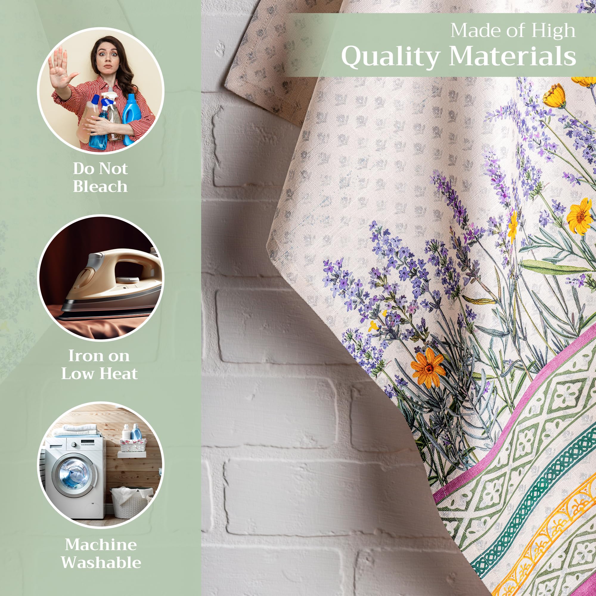 Maison d' Hermine cotton towels dry dishes and wipe counters efficiently.