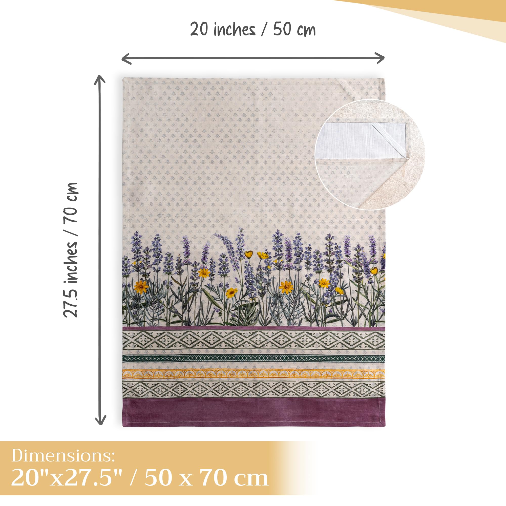 Maison d' Hermine towels with hanging loop keep them within reach.
