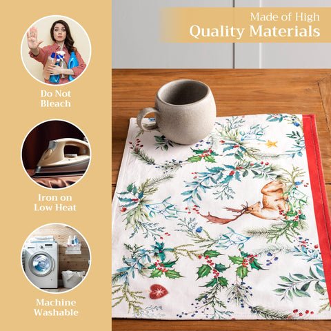 Watercolor inspired holiday design by Maison d' Hermine adds warm color to tables