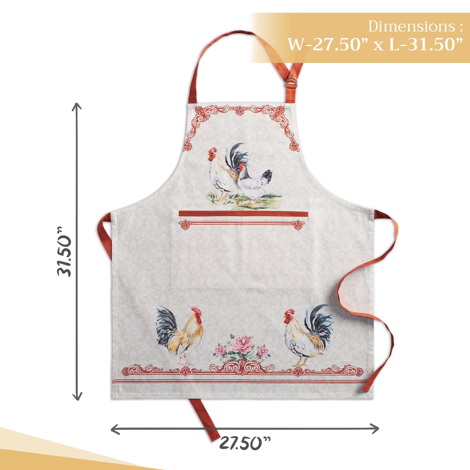 Maison d'Hermine Campagne apron crafted in 100 percent cotton for breathable wear
