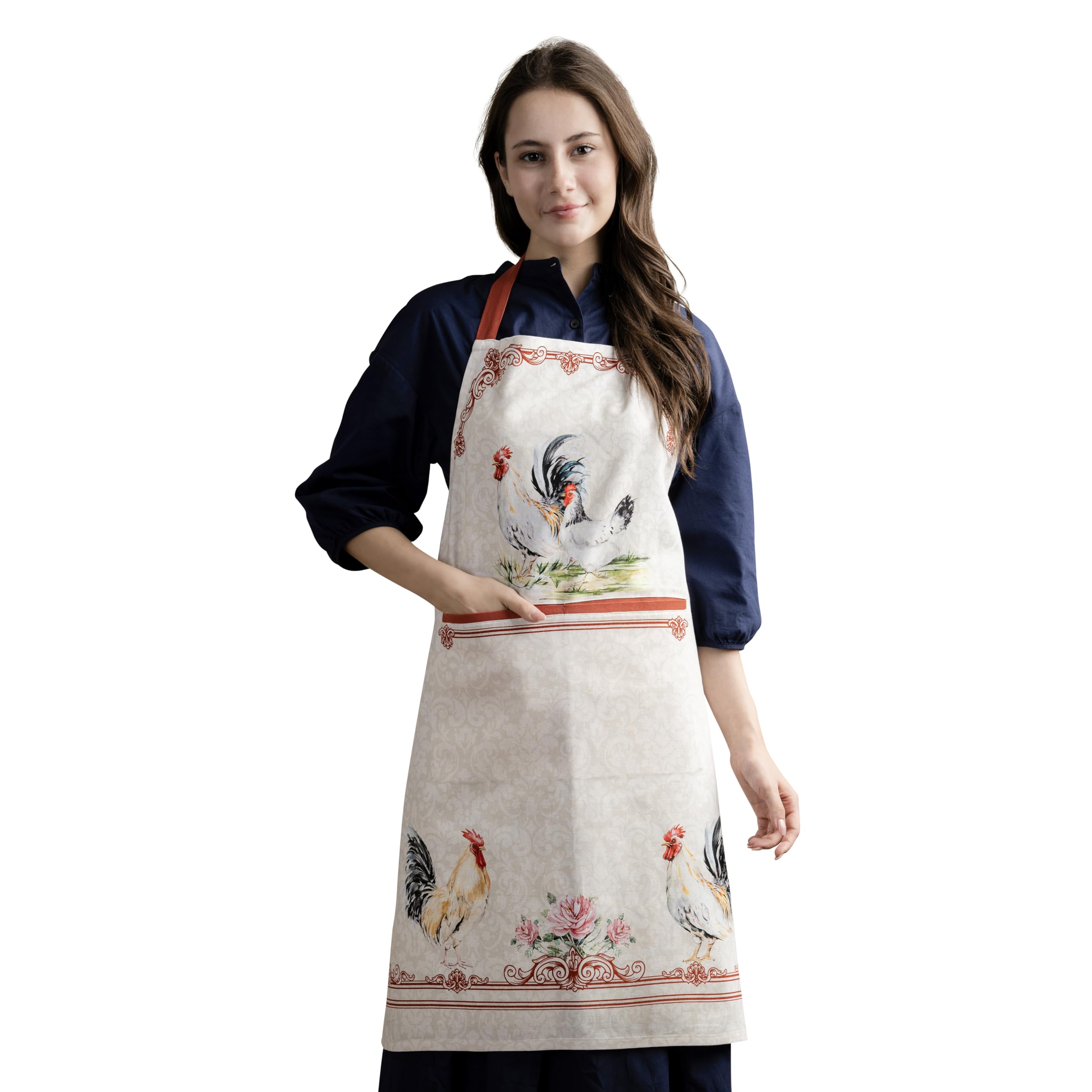 Maison d'Hermine Campagne apron with adjustable neck strap for a comfortable fit during cooking