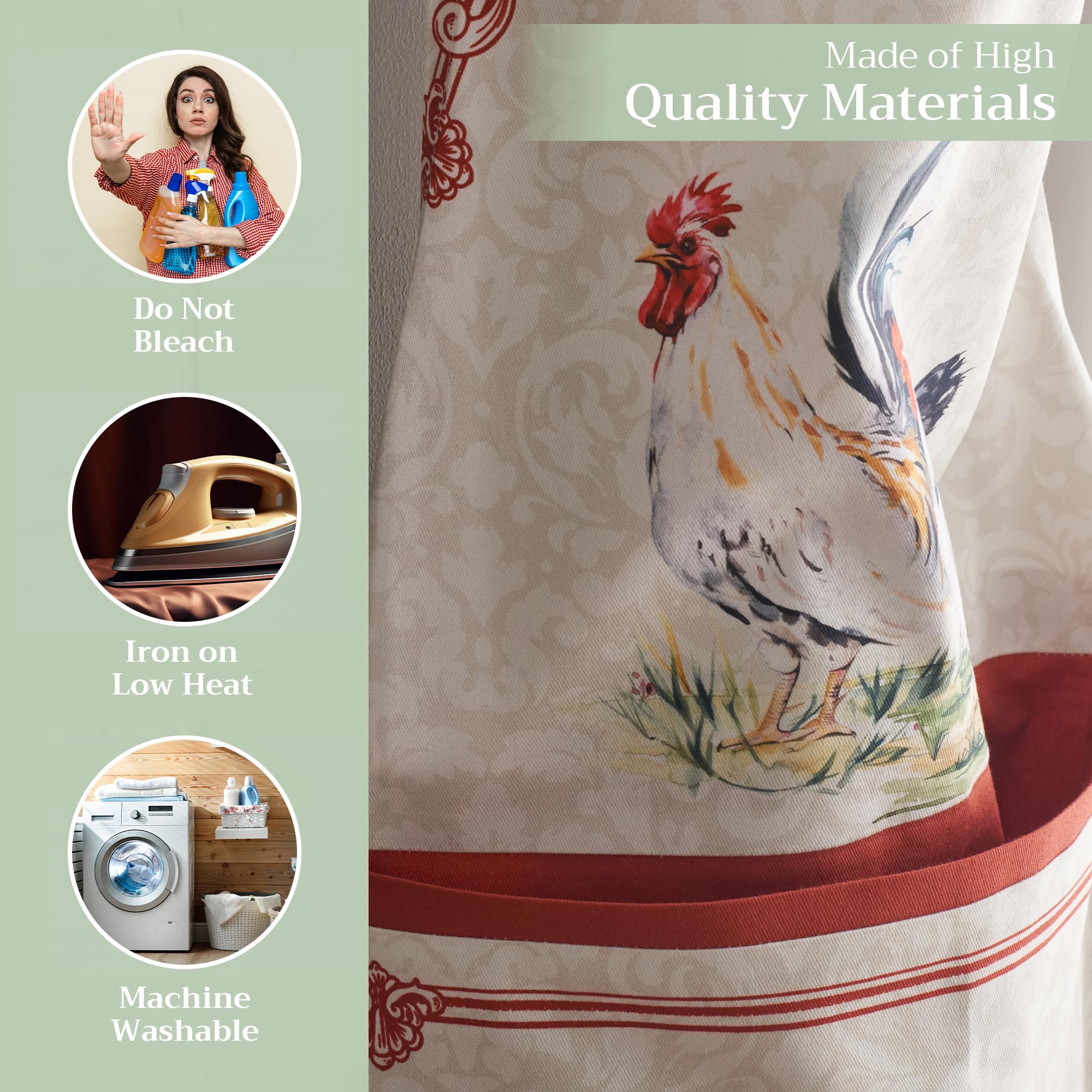 Maison d'Hermine Campagne apron featuring long ties for secure, versatile tying