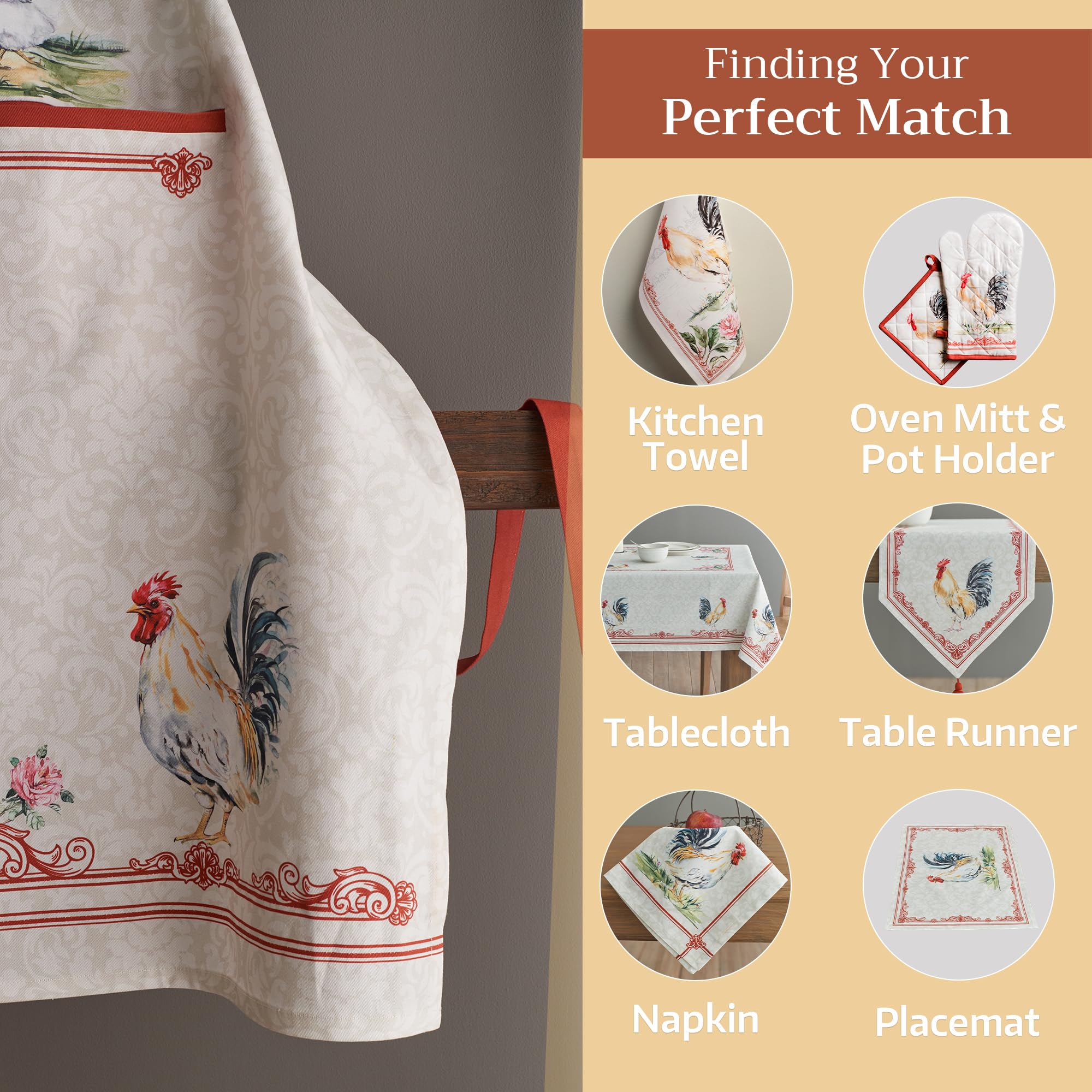 Maison d'Hermine Campagne apron displays watercolor-inspired patterns adding European charm