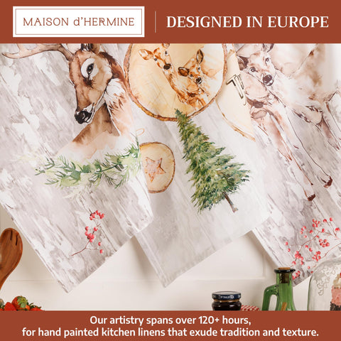 Maison d'Hermine cotton towel for drying dishes with soft, absorbent texture.