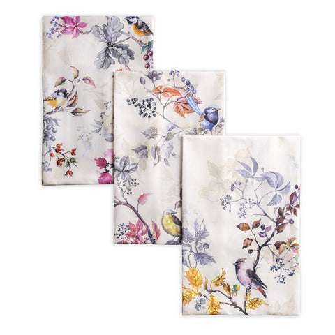 Maison d’Hermine Equinoxe Beige towel with watercolor art for festive kitchen decor
