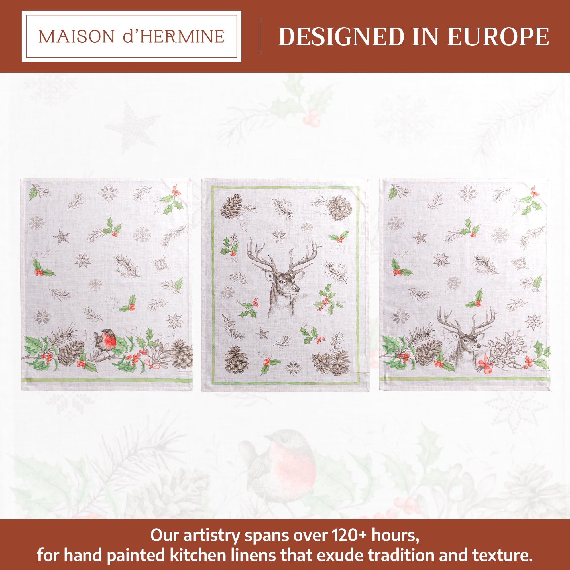 Maison d’Hermine towels 20x27.5 inches for versatile dish drying