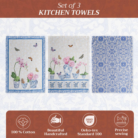 Maison d'Hermine towels 20x27.5 inches, absorbent cotton for quick dish drying