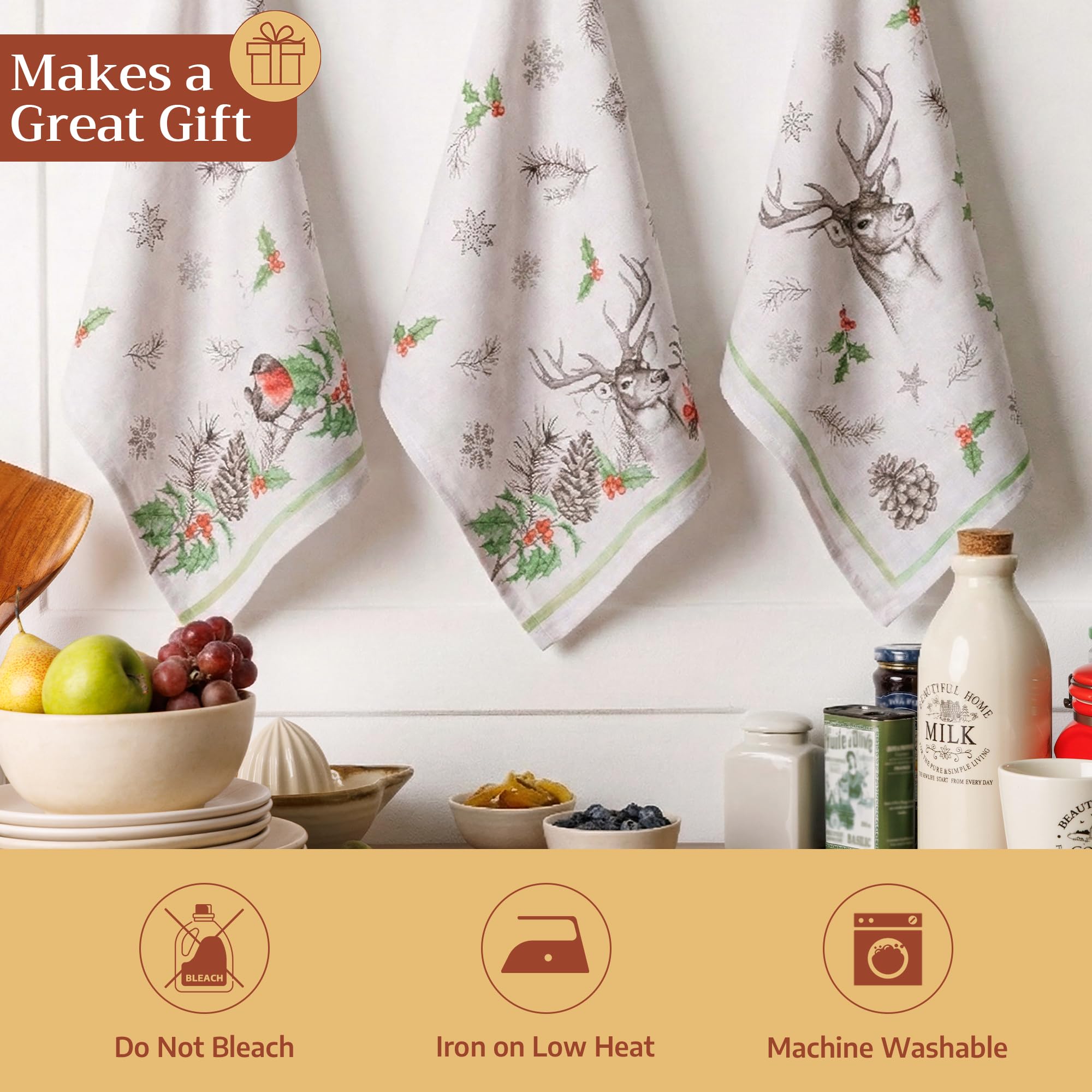Towel set ideal for drying dishes and wiping counters in busy kitchens