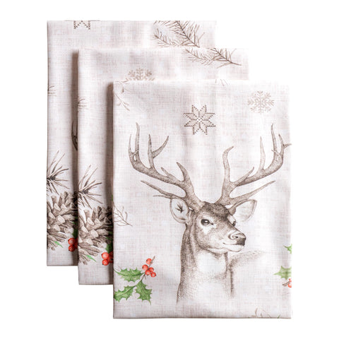 Maison d’Hermine watercolor art towels three-pack enhances holiday kitchen décor