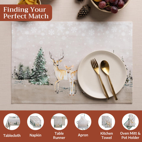 Maison d'Hermine cotton placemats show soft texture and durable weave.