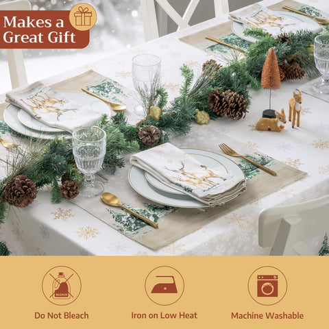Maison d'Hermine four placemats on a rustic table elevate fall decor.