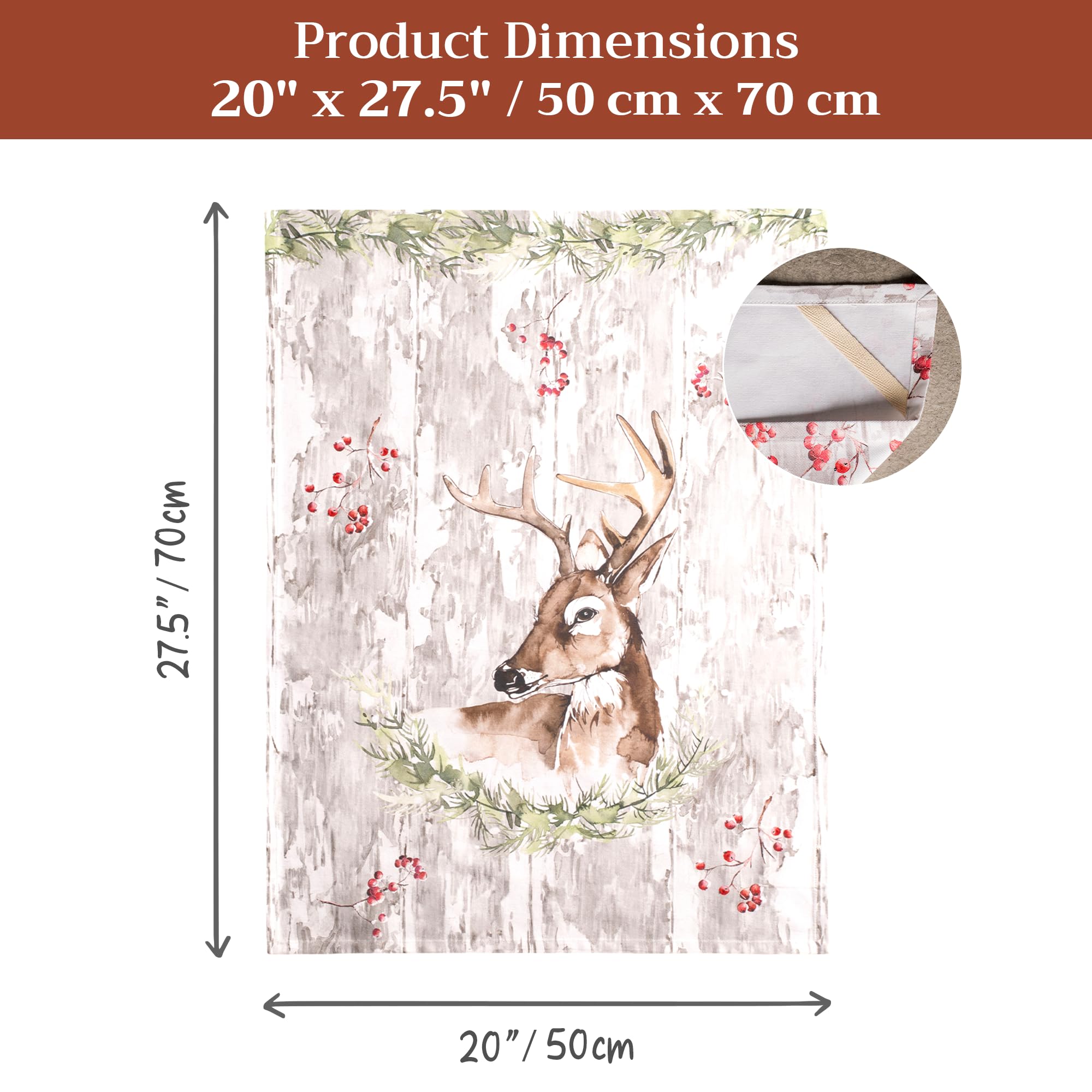 Maison d'Hermine set of 3 towels provides versatile bar, tea, and dish use.