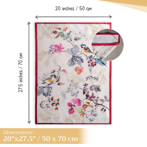 Maison d’Hermine towel with hanging loop for easy drying and storage