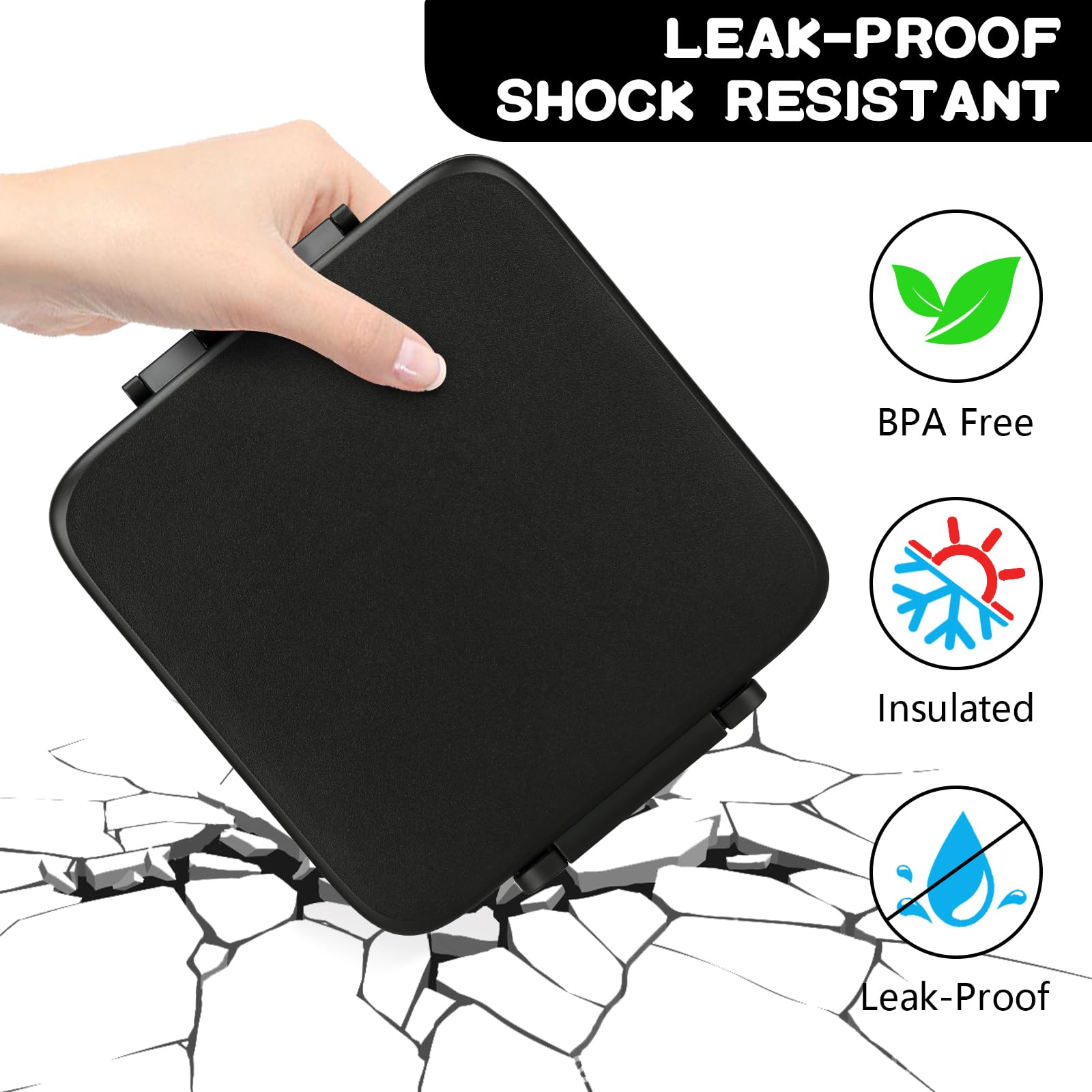 MAISON HUIS insulated lunch bag with foil layer for freshness.