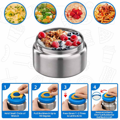 MAISON HUIS silicone gasket provides a leak-proof seal for meals.