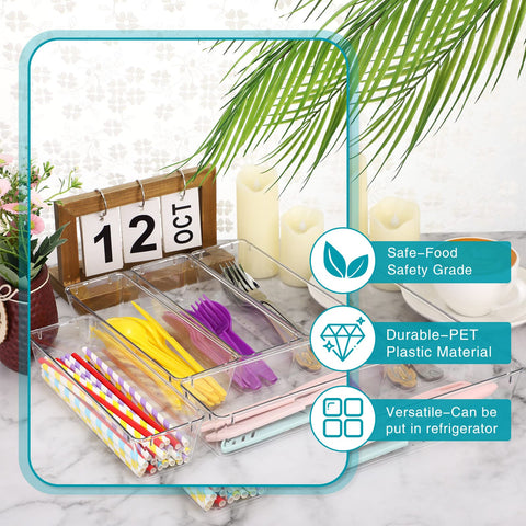 Maitys clear PET trays help you view contents instantly while saving space.