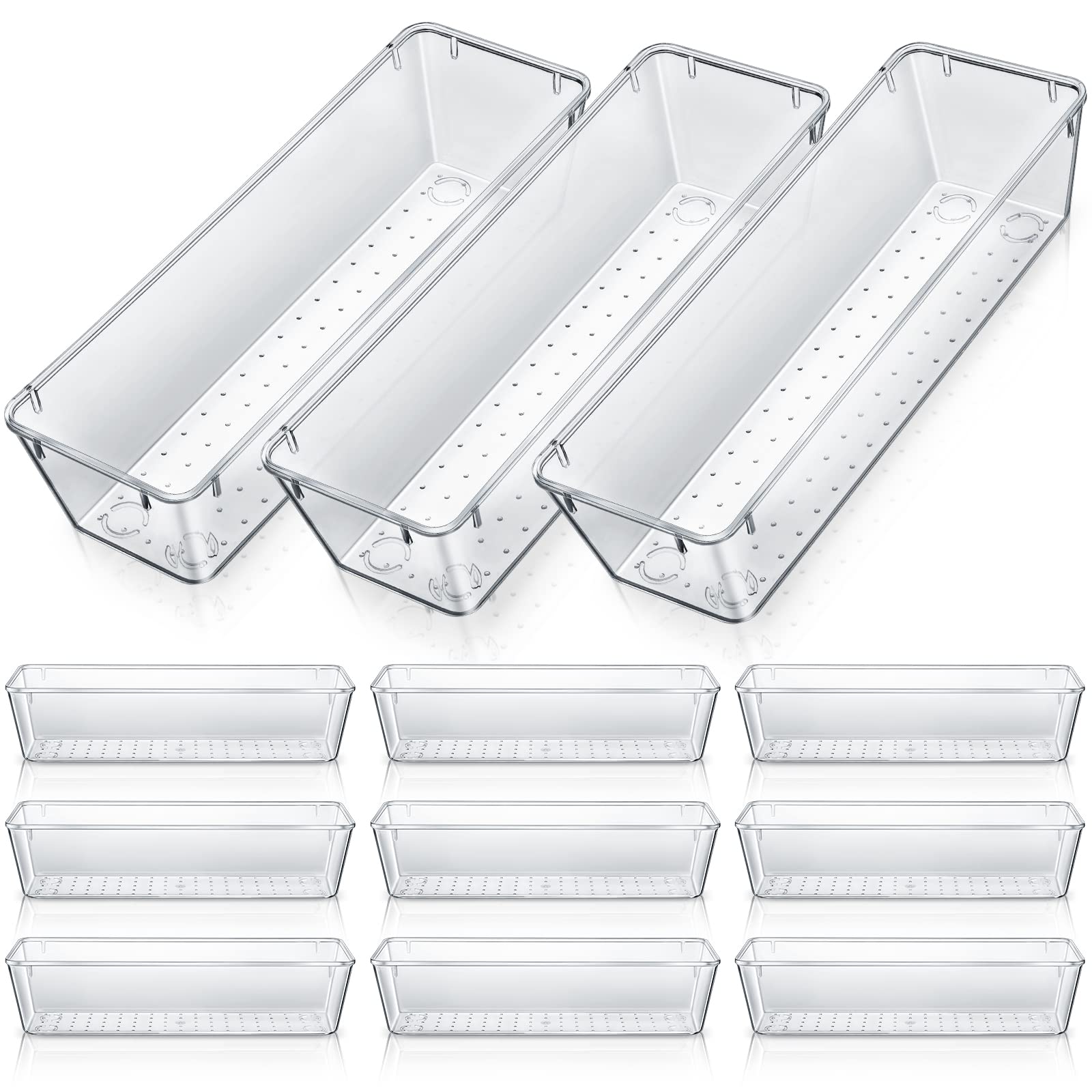 Maitys vanity drawer organizer keeps cosmetics neatly organized and easy to access.