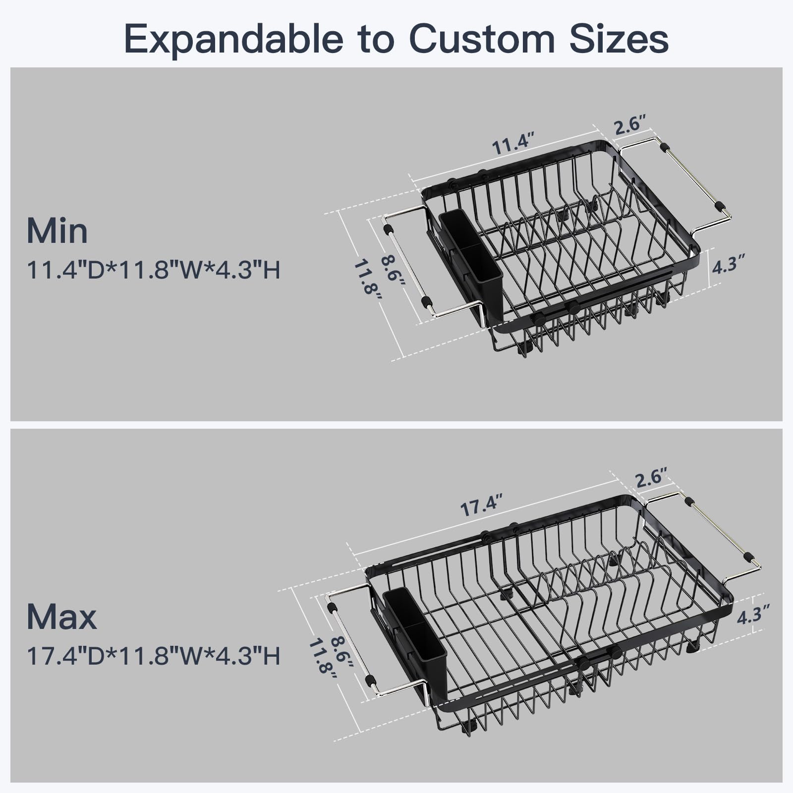 MAJALiS deep utensil compartment prevents slips during dish drying, keeping utensils organized.