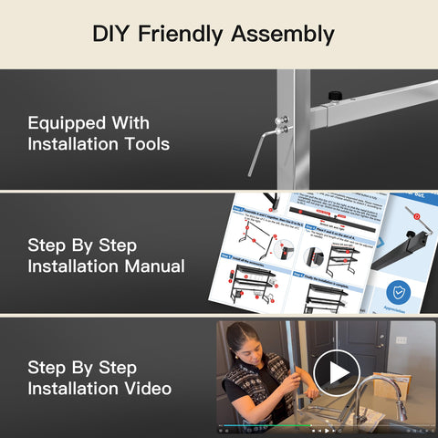 DIY assembly with hex key keeps setup simple for renters
