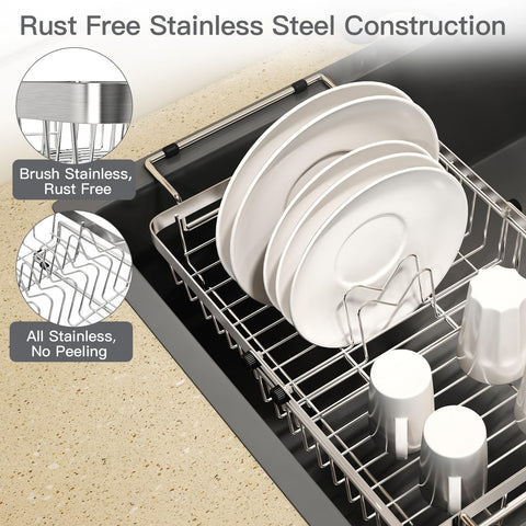 MAJALiS expandable rack fits single or double sinks for flexible drying.