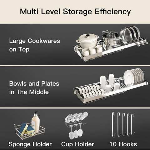 Three-tier MAJALiS layout keeps pots, bowls, and utensils within reach
