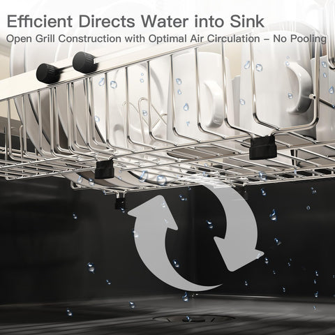 MAJALiS silicone-grip handle secures the rack on any countertop.