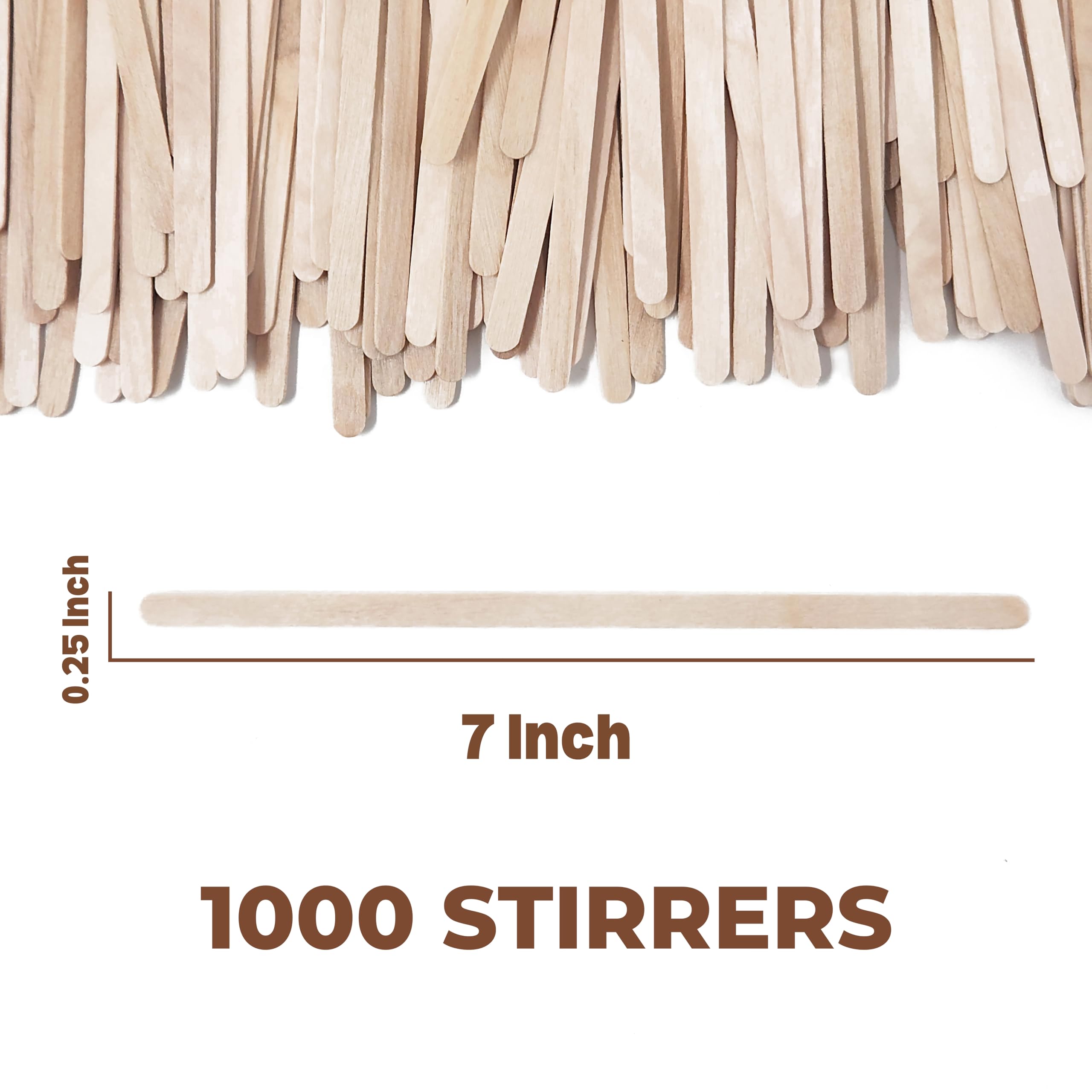 Makerstep eco-friendly birch stirrers in a 1000-pack for sustainable daily use