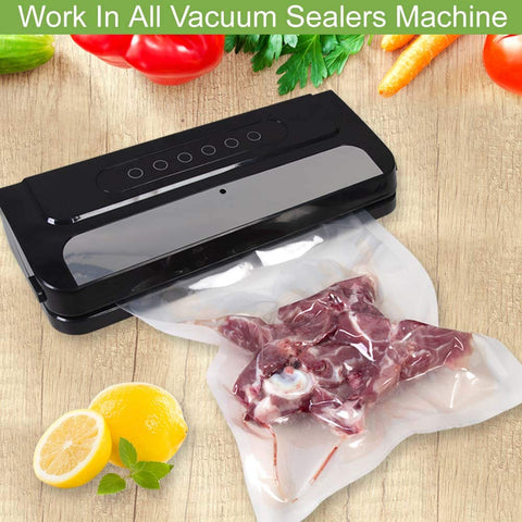 MakMeFre clamp-style compatible bags seal easily with most vacuum machines.