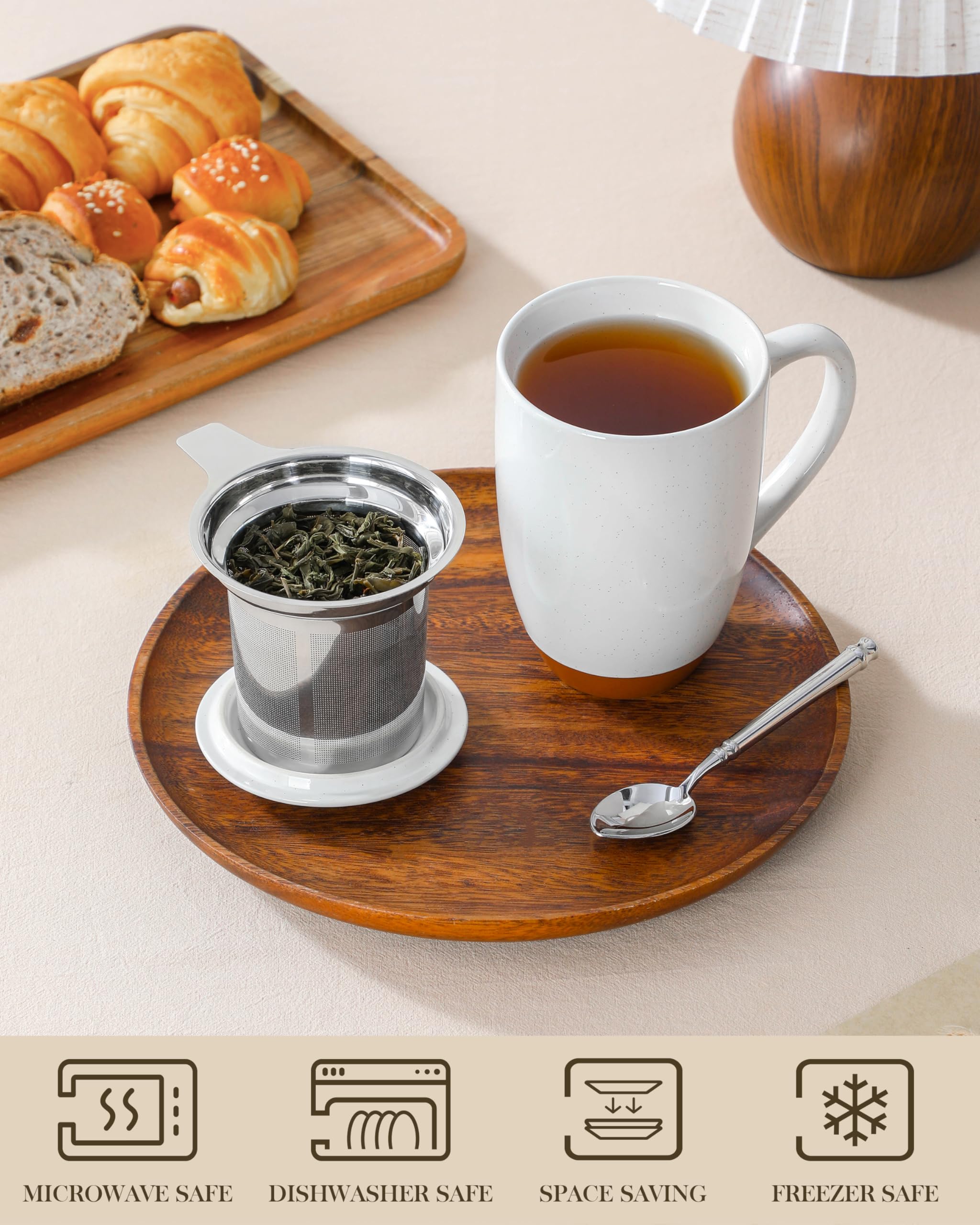 MALACASA 18-ounce mug capacity ideal for large morning brews