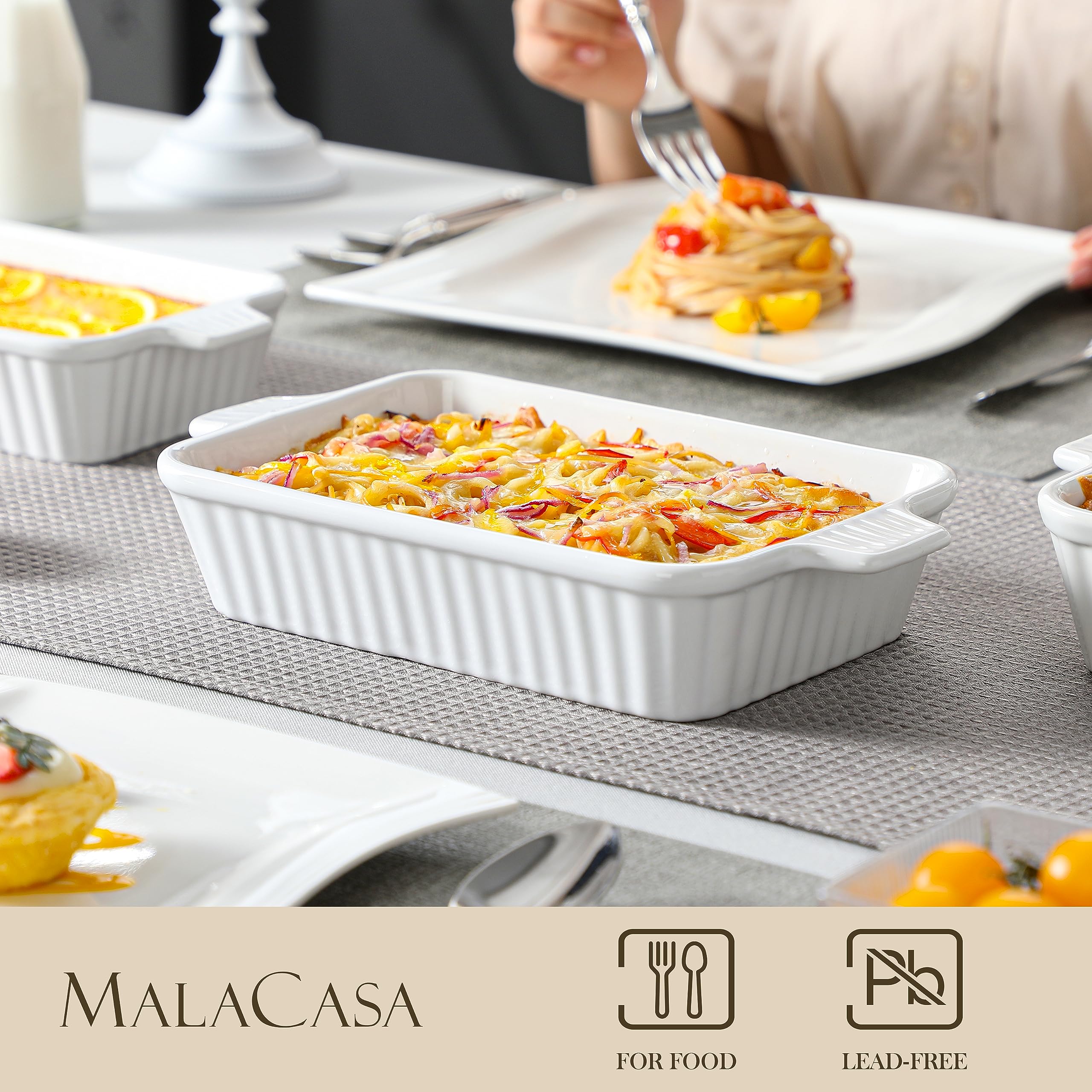 MALACASA 0.8-quart mini bakeware for individual meals.