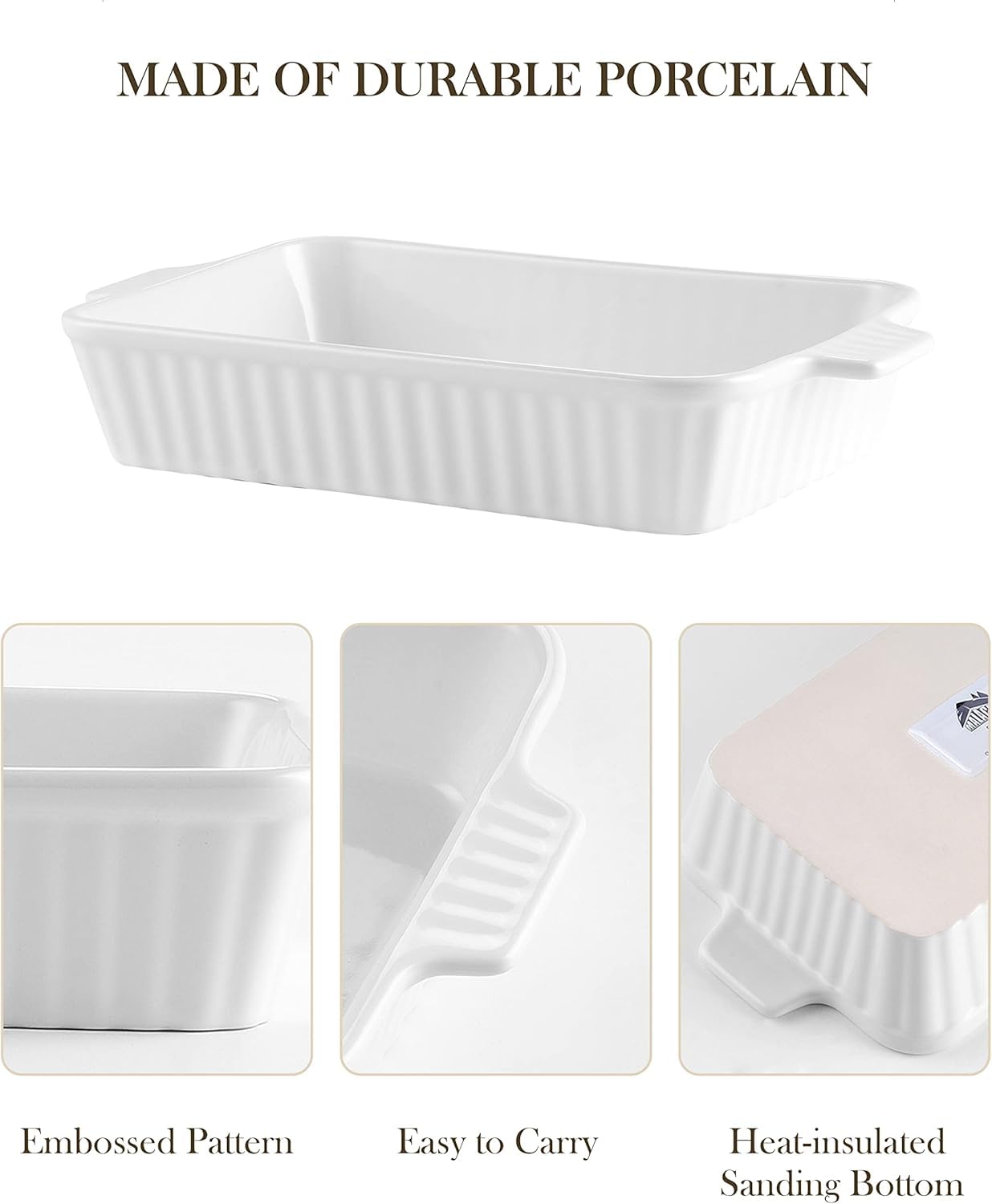 MALACASA 1.5-quart dish ideal for side servings.