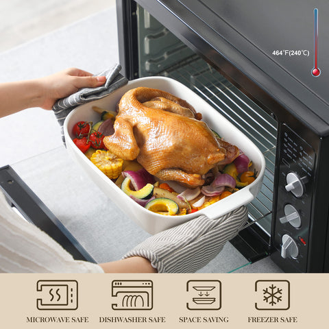 MALACASA 9.4-inch casserole dish ideal for sides and single servings.