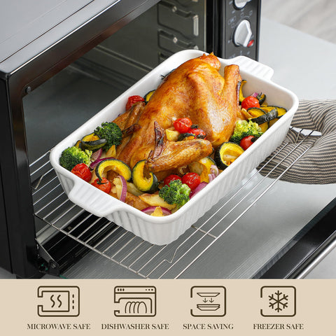 MALACASA glazed dish is dishwasher-safe for effortless cleaning.