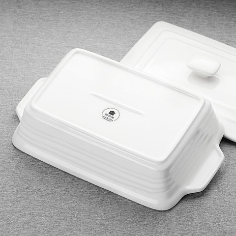 MALACASA casserole dish shown as durable ceramic bakeware ideal for even cooking