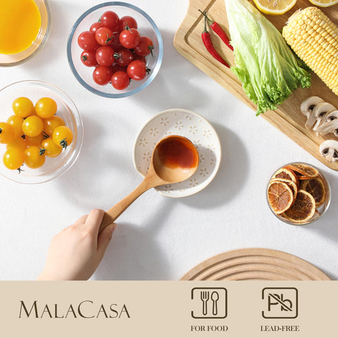 MALACASA spoon rest with ladle and spatula holder prevents countertop mess