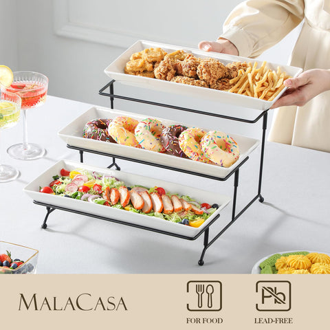 MALACASA collapsible rack with sturdy metal frame supports easy transport.