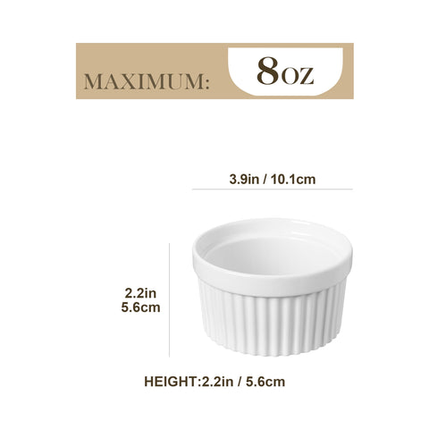 MALACASA creme brulee ramekins with even heat for consistent results.