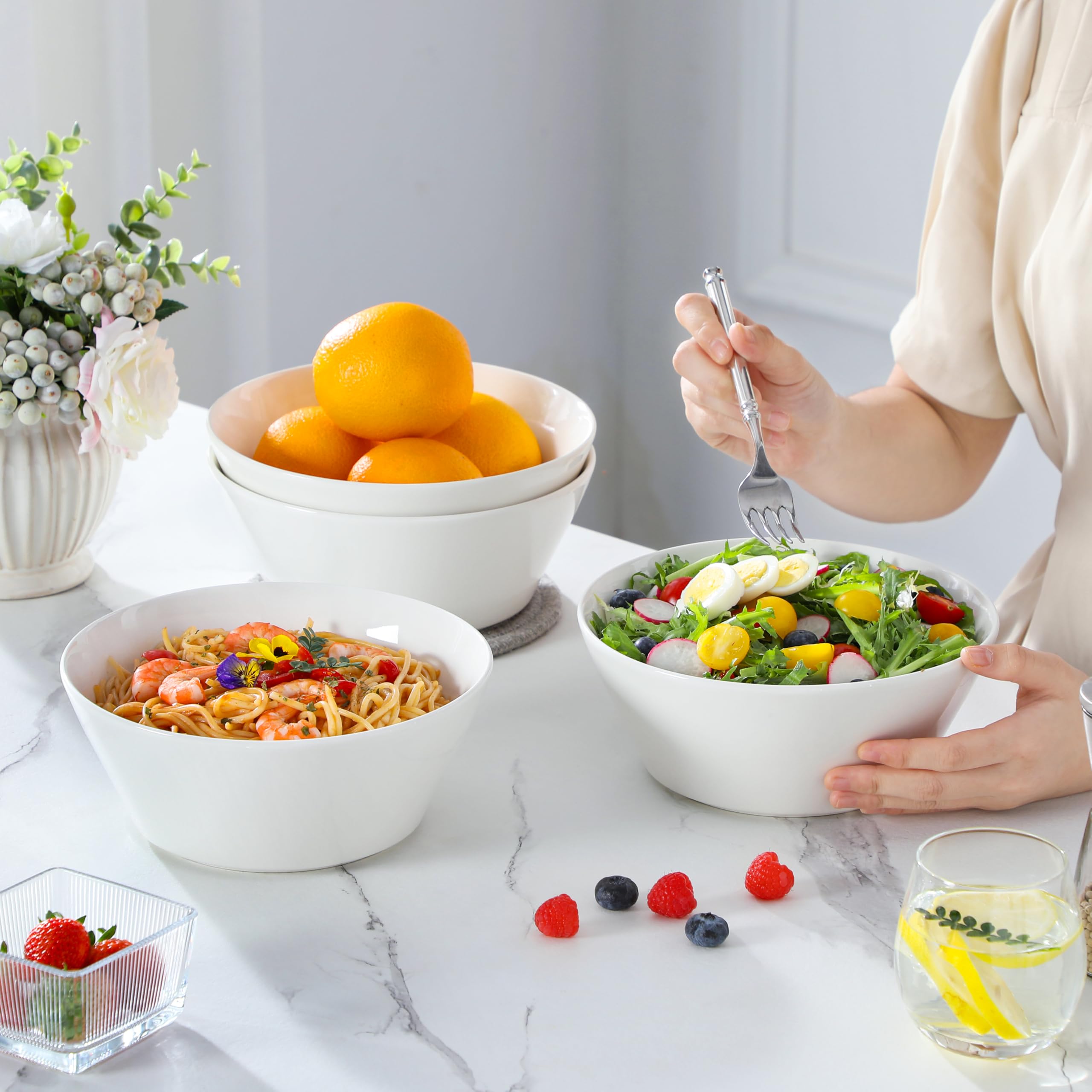 Dishes cleaned easily in the dishwasher with MALACASA bowls.