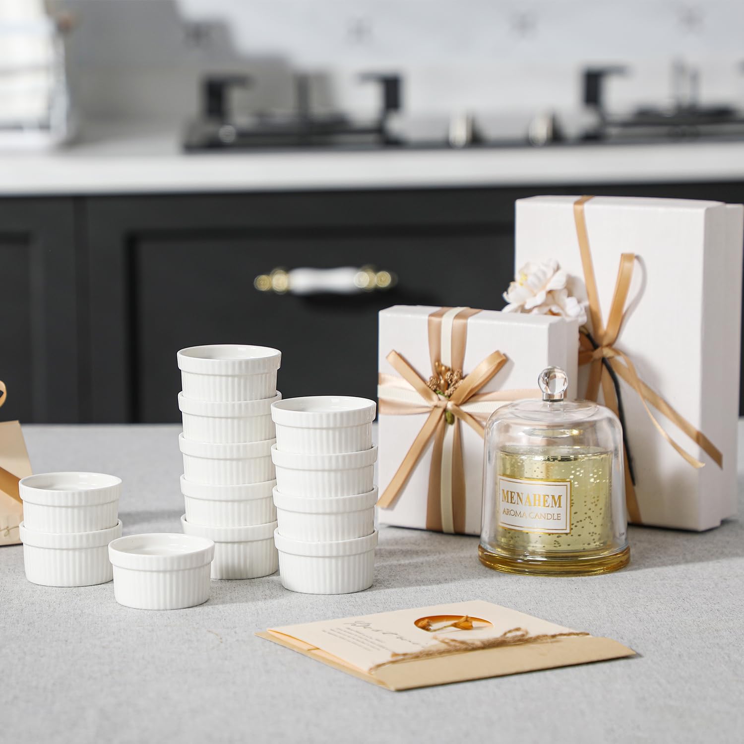 Malacasa dishwasher-safe ramekins simplify cleanup after entertaining guests.