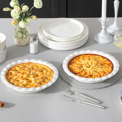 MALACASA dishwasher-safe pie-pan makes cleanup simple after meals.