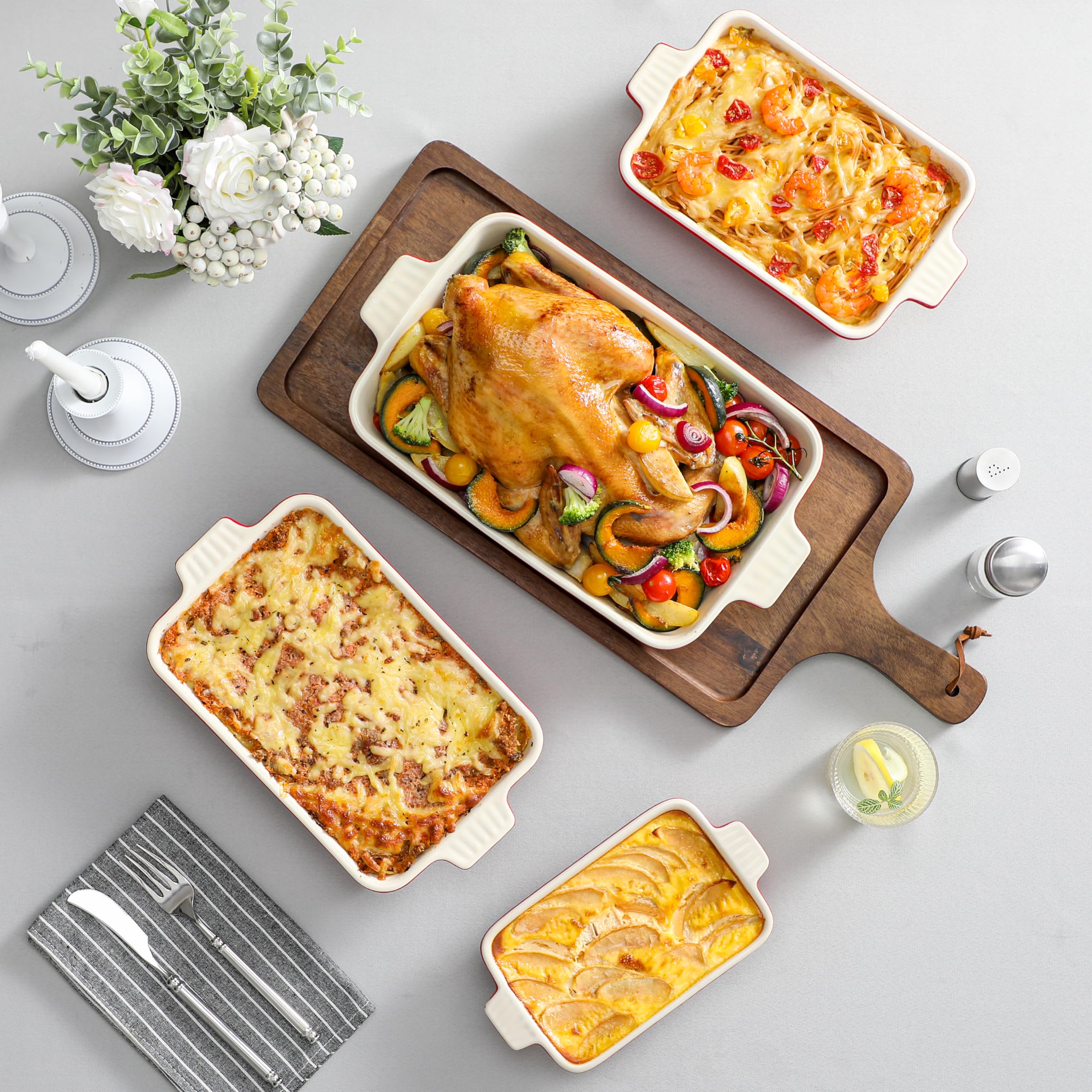 MALACASA dishwasher-safe porcelain dish simplifies cleanup after meals