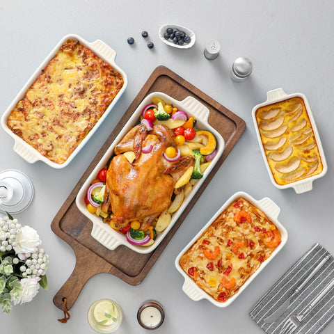Easy-clean MALACASA bakeware is dishwasher safe for busy cooks.