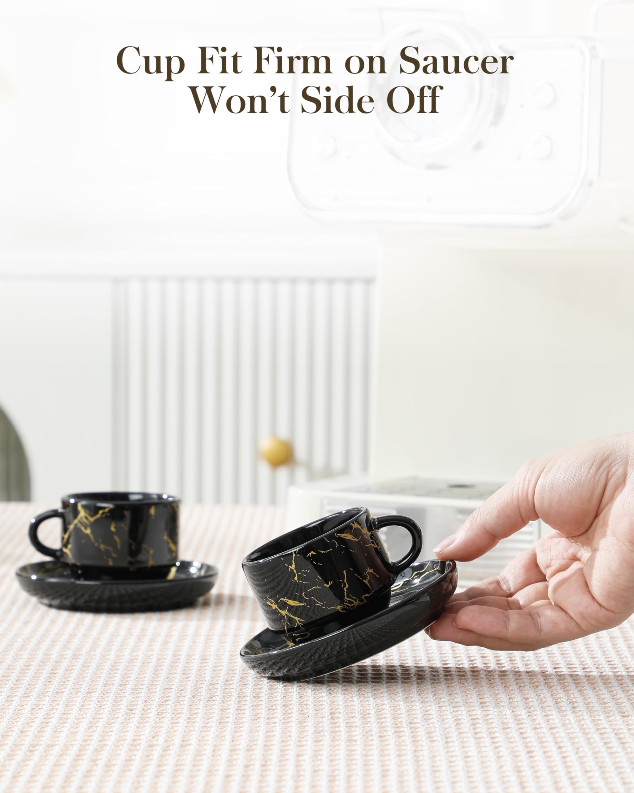 malacasa espresso cups 8oz, perfect for tea or larger coffee drinks.