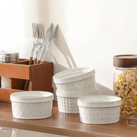 MALACASA gift ready ramekins set ideal for celebrations and entertaining.