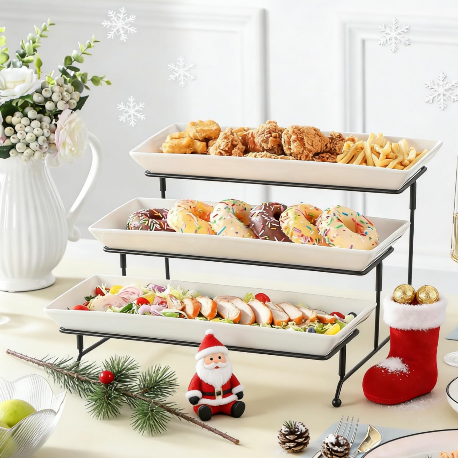 MALACASA gift-worthy tray adds classic style to indoor or outdoor entertaining.