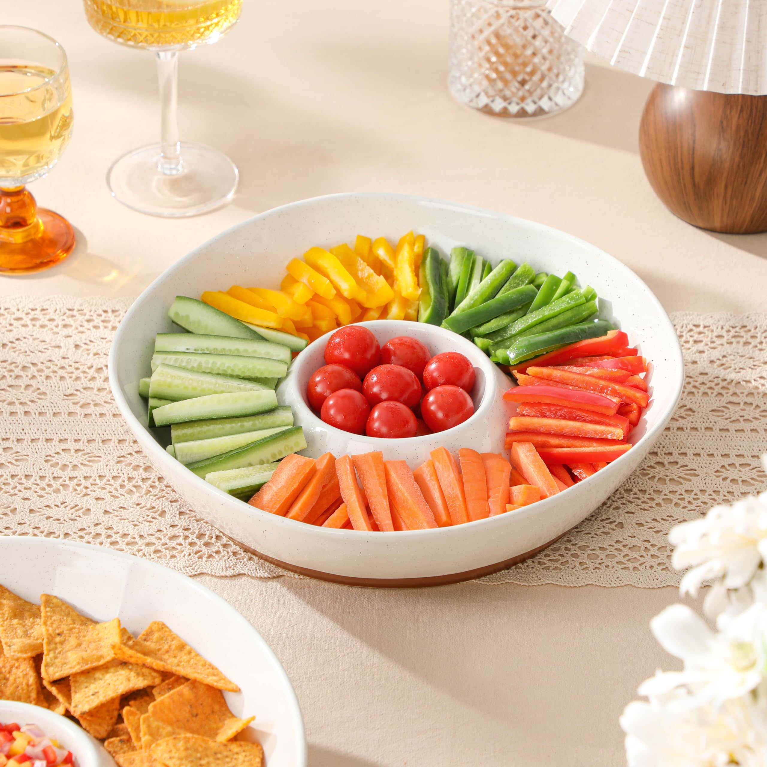 MALACASA microwave-safe and dishwasher-safe for convenient hosting.