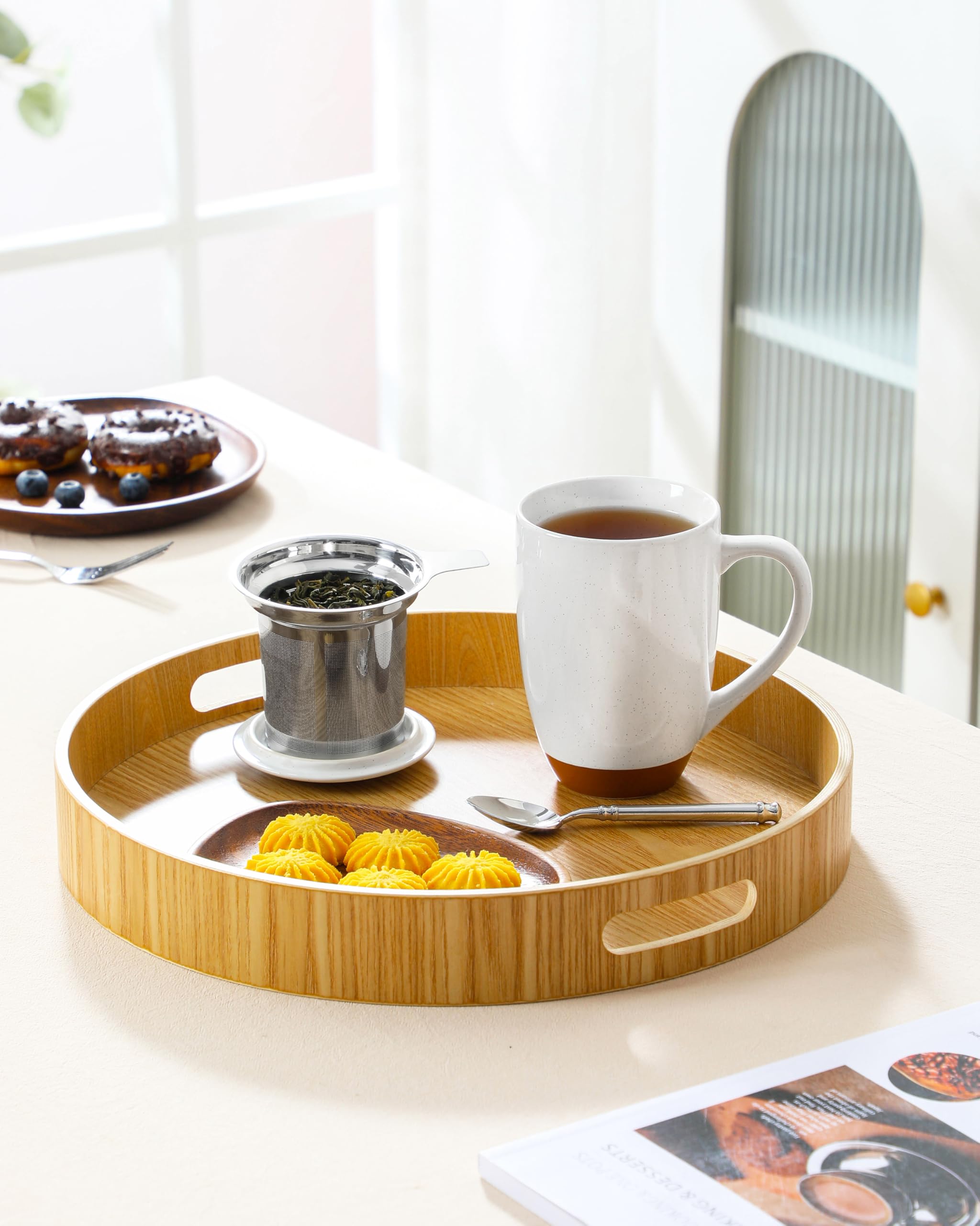 MALACASA khaki white speckled mug complements modern kitchen decor
